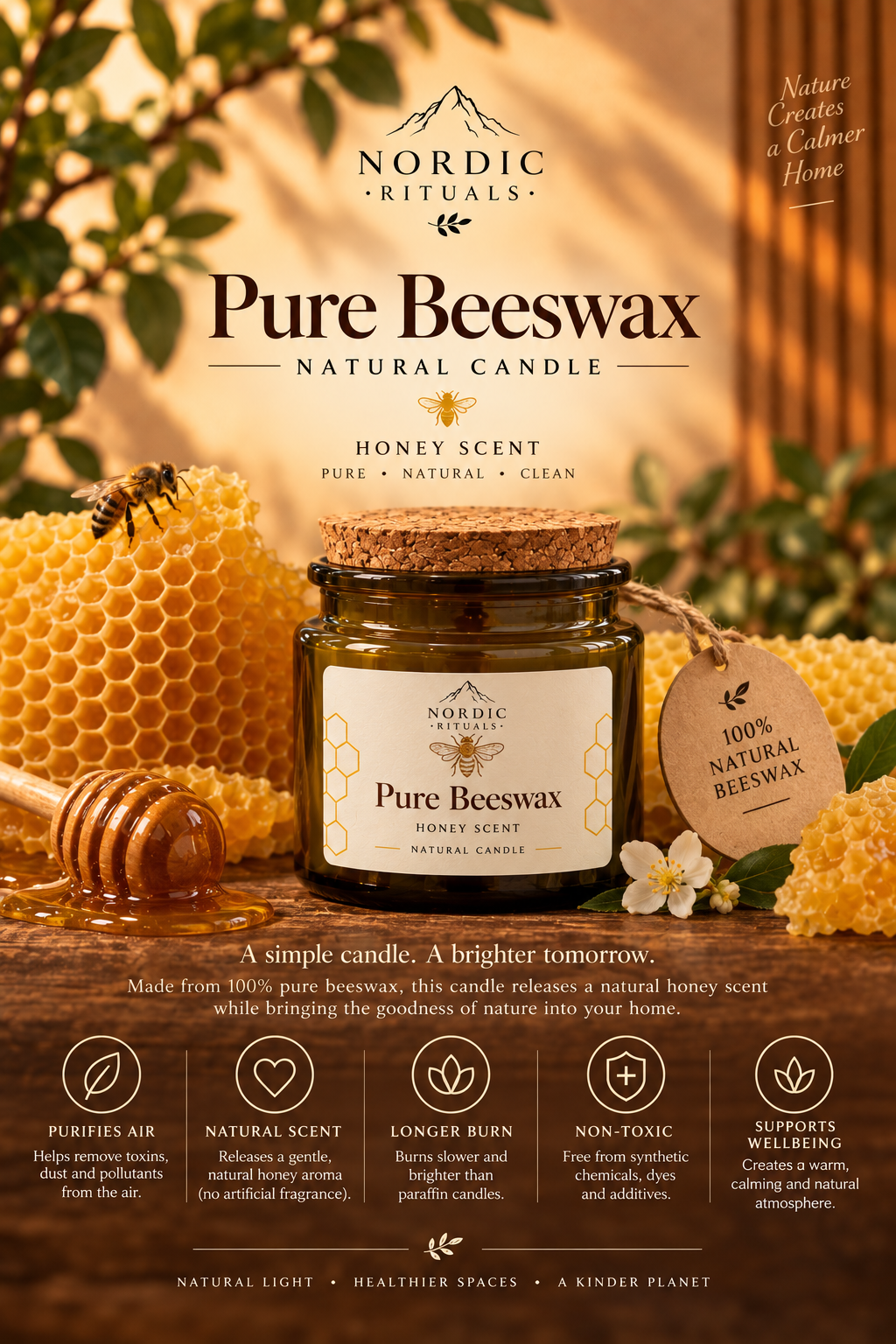 Pure BeesWax Candle